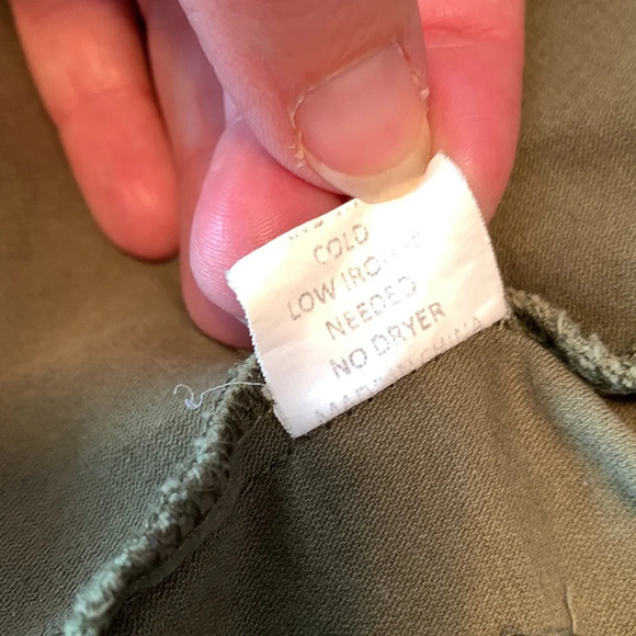 Brandy Melville army green cropped utility jacket zip up hooded snap buttons - Picture 5 of 9